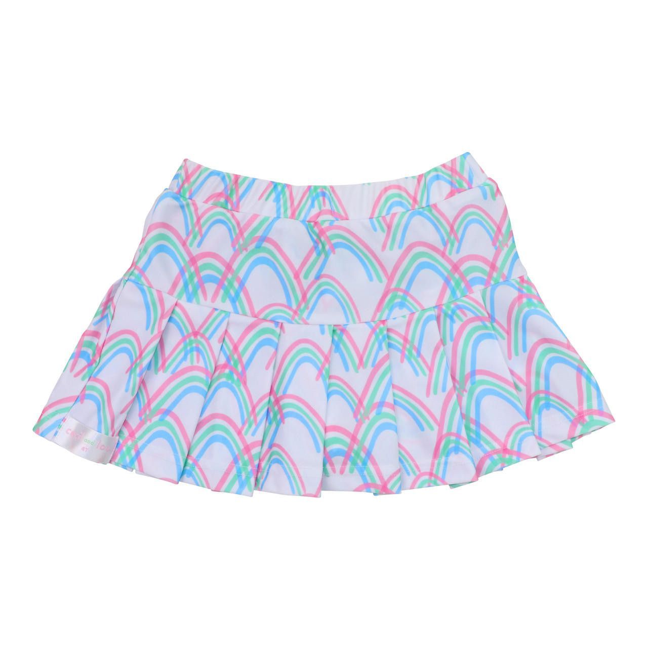 Rainbow Print Tennis Skirt