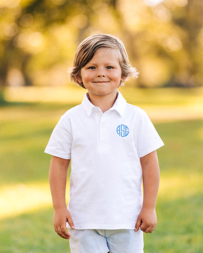 Blue And White Seersucker Short Set