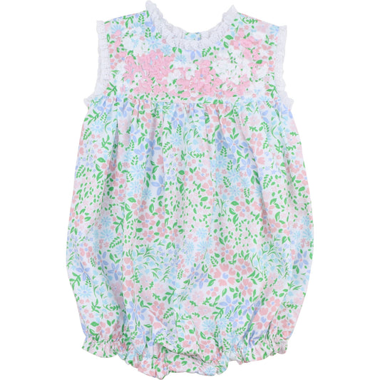 Pink Floral Embroidered Fiesta Bubble