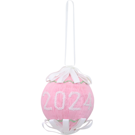 Pink Smocked 2024 Christmas Ornament