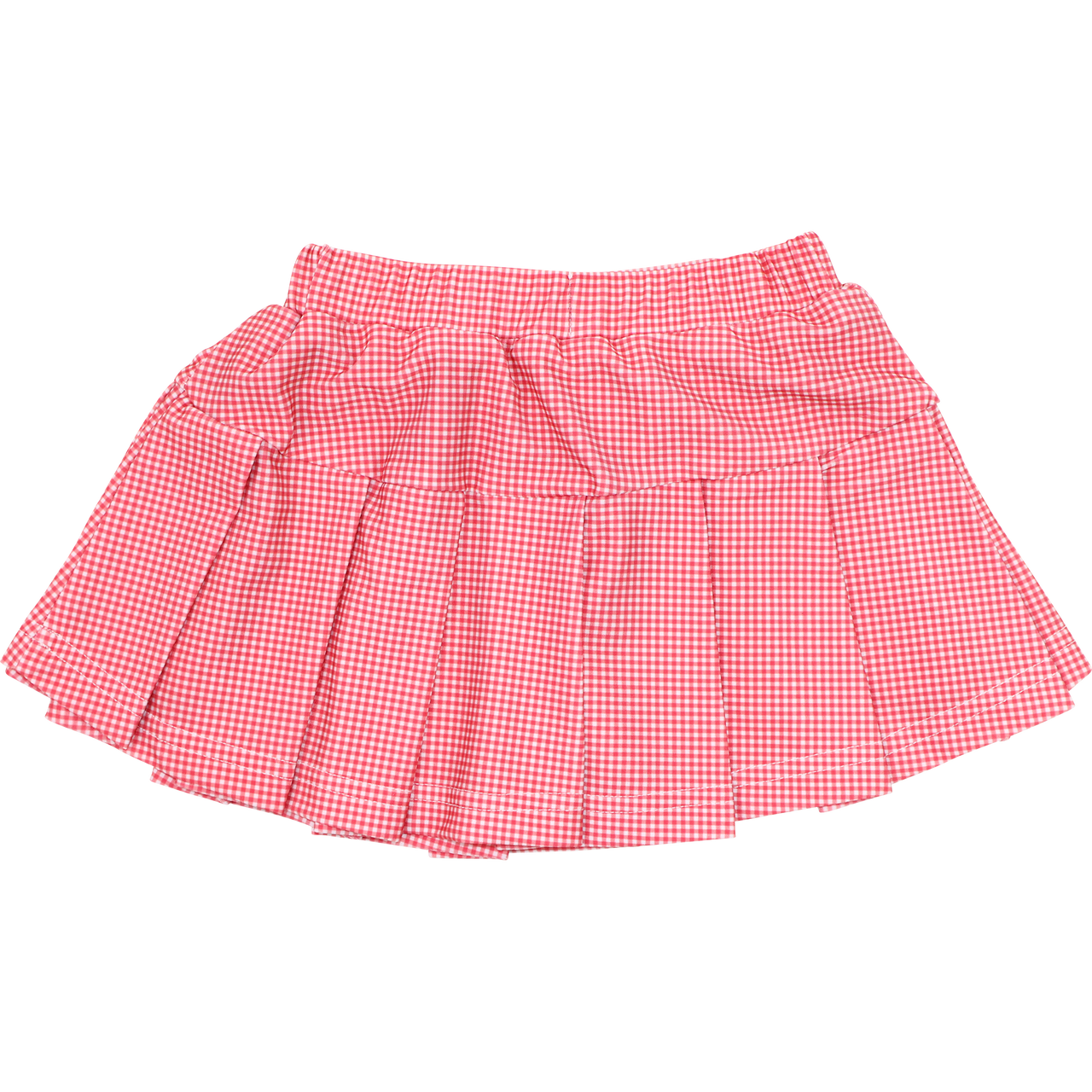 Red Gingham Lycra Tennis Skirt