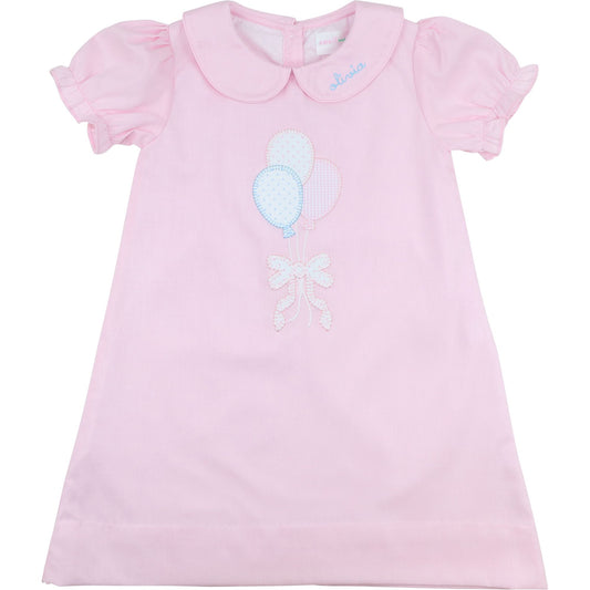 Pink Pique Birthday Balloons Dress